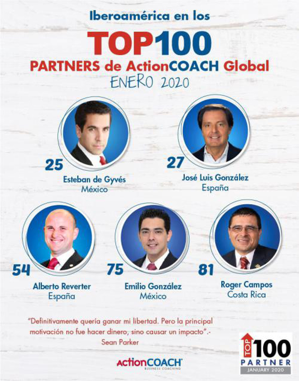 Talento de franquicia ActionCOACH Iberoamérica se destaca en el ranking de los mejores coaches del mundo