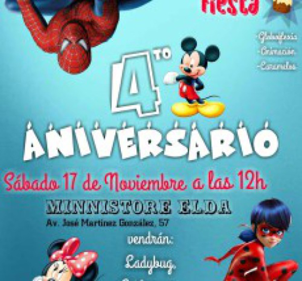 ¡MINNISTORE ELDA CELEBRA SU CUARTO ANIVERSARIO!