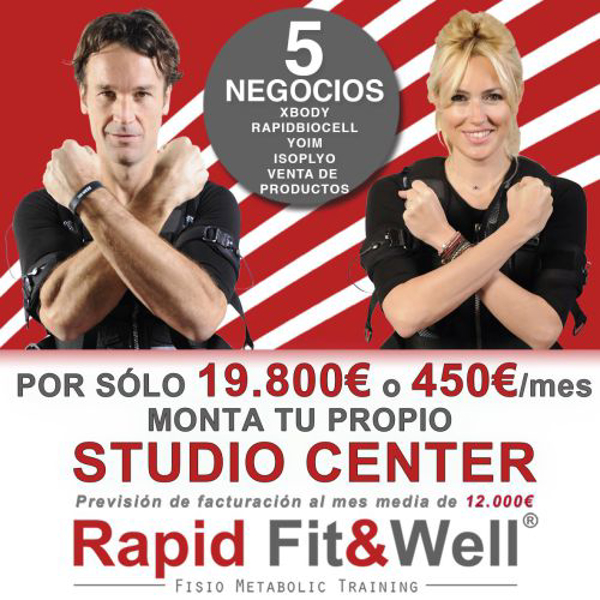 Rapid Fit Well Abre en el ultimo trimestre 10 franquicias nuevas , mas de 1000 centros en le mundo de EMS, lanza ahora el modelo Sport para 12 usuarios a la vez