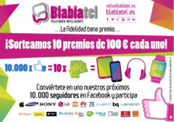 Blablatel sortea 10 premios de 100 € para comprar en su red de tiendas