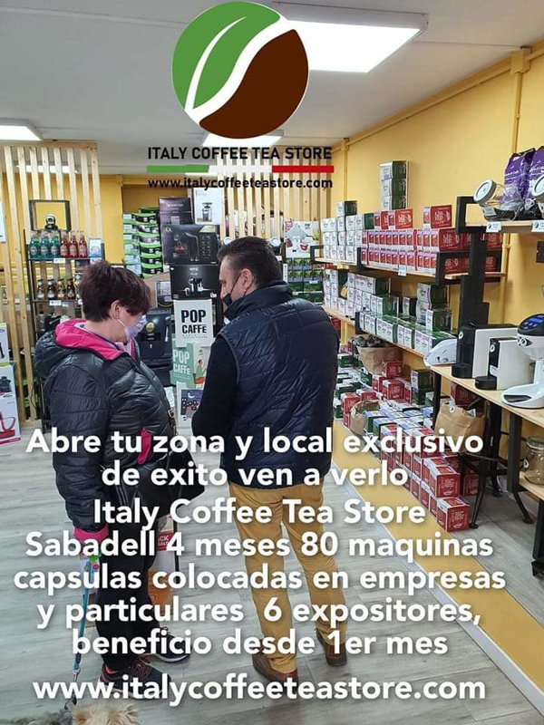 Italy Coffee Tea Store, negocio garantizado siguiendo protocolo