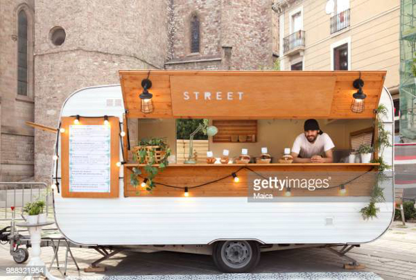 Food Truck remolque de Italy Coffee Tea Store casi regalado