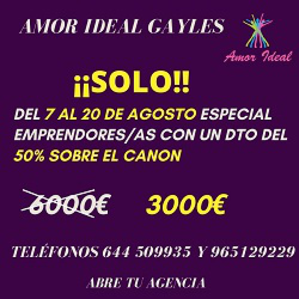 ¿BUSCAS UN NEGOCIO RENTABLE Y GRATIFICANTE?  AMOR IDEAL GAYLES TE LO PONE EN BANDEJA