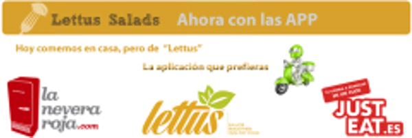 Lettus Salads, ahora en las APP: la Nevera Roja y Just Eat