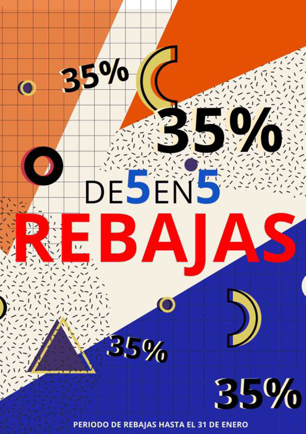 Rebajas en las tiendas De5en5