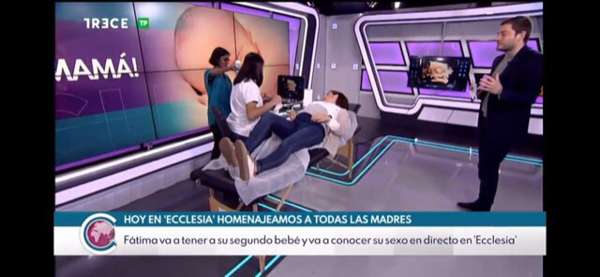 ecografia en directo en la tv