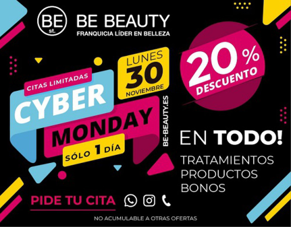 BE BEAUTY (franquicia líder en belleza) lanza su oferta para el Cyber Monday