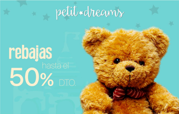 Ven a visitar las segundas rebajas de Petit Dreams ¡ahora con más descuento!