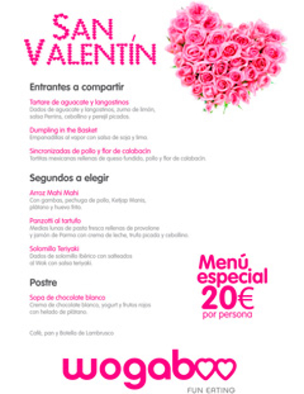 Déjate sorprender por las franquicias Wogaboo en San Valentín