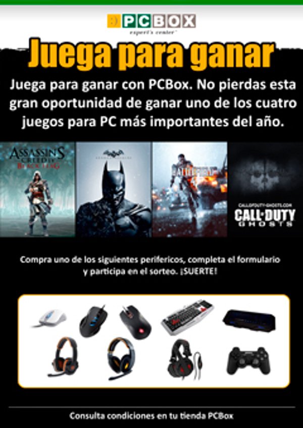 La franquicia PCBOX pone en marcha una promoción exclusiva para gamers
