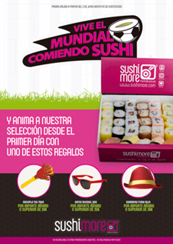 Las franquicias Sushimore celebran el Mundial con sushi y regalos para apoyar a la ‘Roja’
