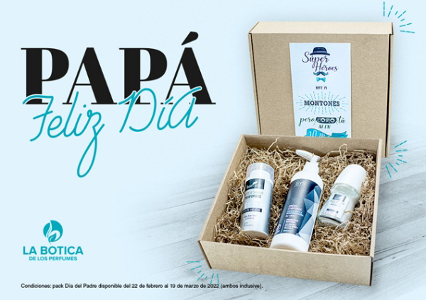 ‘Feliz día, Papá’, el pack exclusivo de las franquicias La Botica de los Perfumes para el Día del Padre.