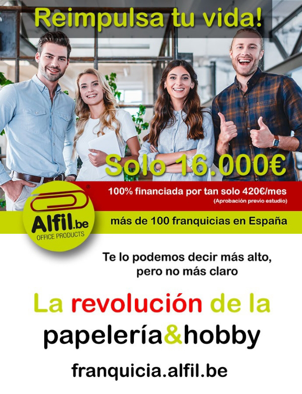 Por sólo 16.000€ una franquicia de papelería Alfil.be puede ser tuya.