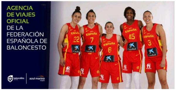 La franquicia Azul Marino Viajes, nuevo patrocinador y agencia de viajes oficial de la Federación Española de Baloncesto.