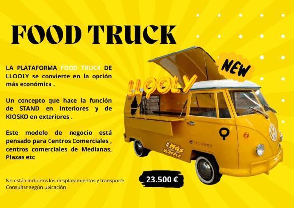 La franquicia Llooly lanza un nuevo modelo de franquicia en forma de stand y kiosko food truck