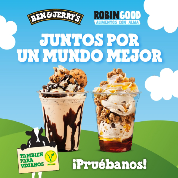 Ben&Jerry’s y Robingood se unen en una colaboración con valores y lanzan una nueva oferta de productos “con alma”