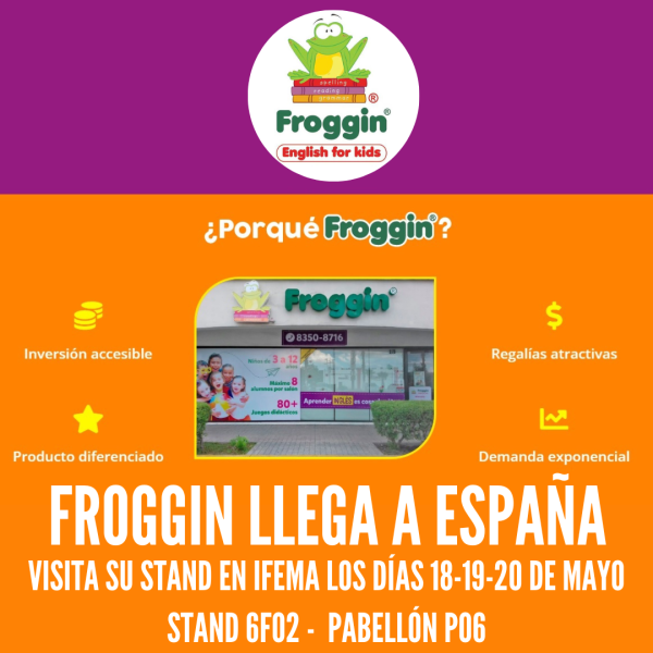 Froggin la franquicia de escuelas de inglés más grande de México llega a España.