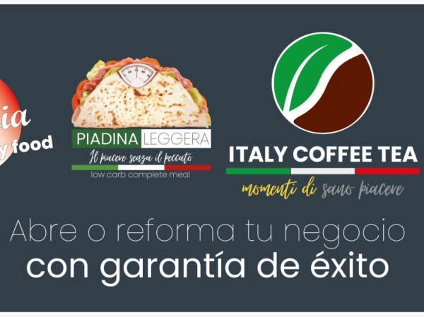 Piadina, pizza, poke, hamburguesa, panino, focaccia, creps, gofres, ensaladas healthy, smothies, zumos, cafes, tes, chocolates, infusiones, abre tu bar de éxito total