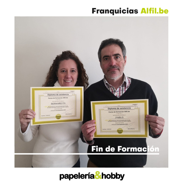 Exitoso fin de formación de la franquicia Alfil.be papelería&hobby en Las Tablas, Madrid. Marcando el próximo paso en la expansión en la capital