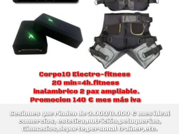 Incrementa ingresos o abre local dedicado o a domicilio, sesiones de e-gym electro fitness, ems, facil obtener de 3000 a 8000 € mes.