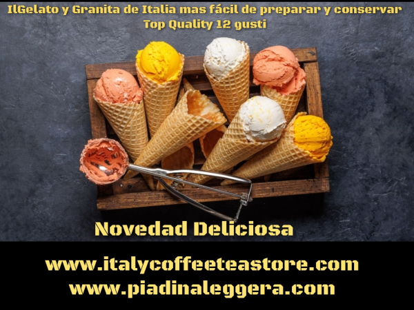 Franquicias Piadina Leggera incorpora  el Gelato y Granita, Helado y Granizado Italiano.