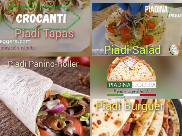 Novedad en las franquicias Piadina Leggera, Piadi Burguer, Piadi salad, Piadi Tapas, Piadi Panino Roller.