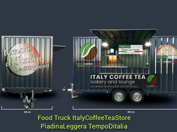 Food Truck franquicia de Italia, ideal miles de puntos, el lugar es lo importante con este metodo queda solucionado, Piadina Leggera, Italy Coffee Tea Store