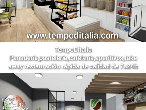 Presentacion franquicia, TempoDitalia, Cafeteria, panaderia, pasteleria, tienda, restauracion rapida Italo Francesa