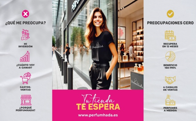 Oportunidad de negocio rentable y sin complicaciones en las franquicias Perfumhada