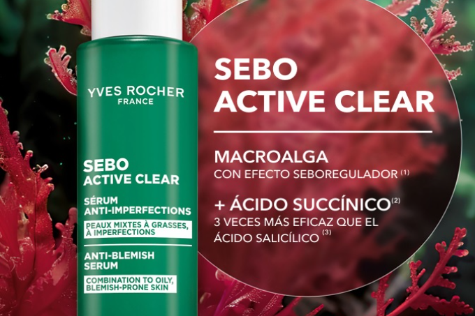 Nueva línea anti-imperfecciones Sebo Active Clear de la franquicia Yves Rocher