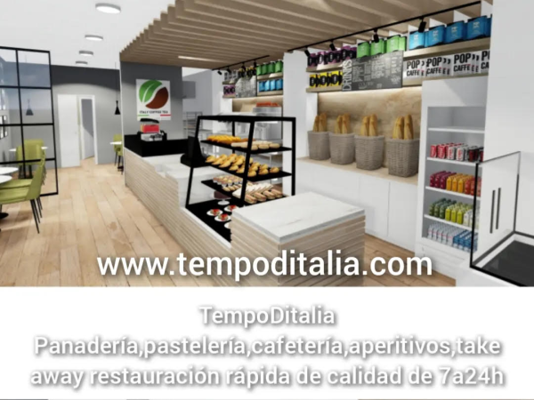 Italy Coffee Tea Bar- Panaderia-Pasteleria, modelo cafeteria, panaderia de exito, local de consumo diario a todas horas