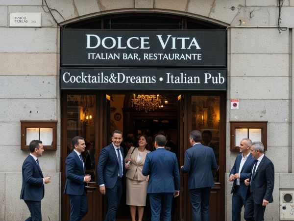 Franquicia Cocktails & Dreams: Dolce Vita restaurante-cafeteria Italiano y a partir de 19h Italian Pub-casual diner, negocio exclusivo de Italia.