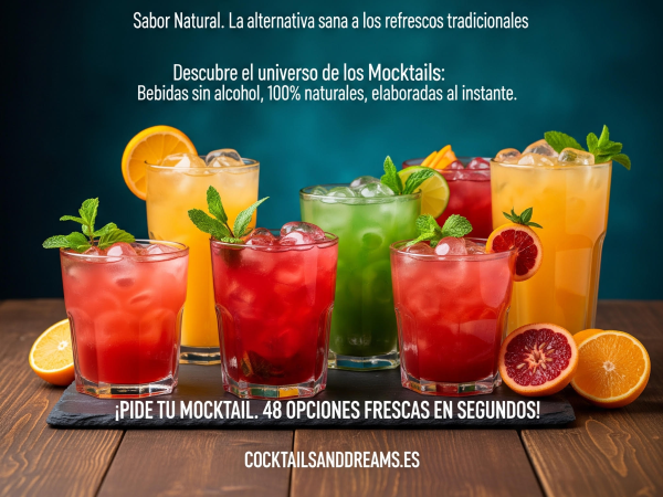 Tus Mocktails y coscktails en 5 segundos con la franquicia Cocktails & Dreams.