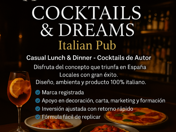 La franquicia Cocktails&dreams italian Pub Casual Lunch and dinner, introduce en sus locales el Listening Bars.