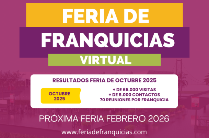 Más de 65.000 visitantes en la última feria virtual de franquicias, la confirman como la feria más visitada del sector franquicia.