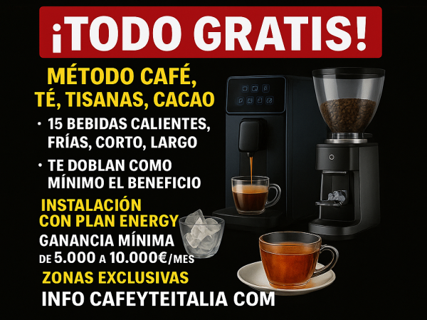 La franquicia L,espresso Speciality lanza una promoción de máquinas de café.