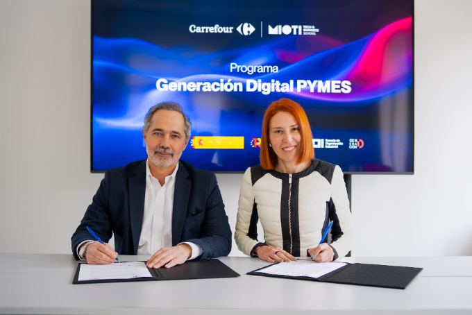 La franquicia Carrefour y Mioti se unen para formar a las PYMES en transformación digital e inteligencia artificial