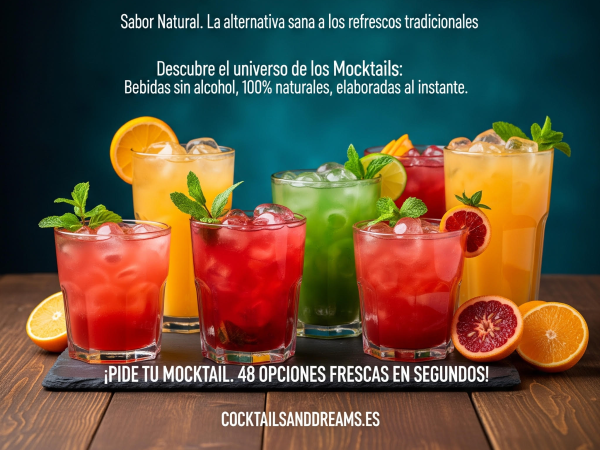 Tus Mocktails y cocktails en 5 segundos con la franquicia Cocktails & Dreams.