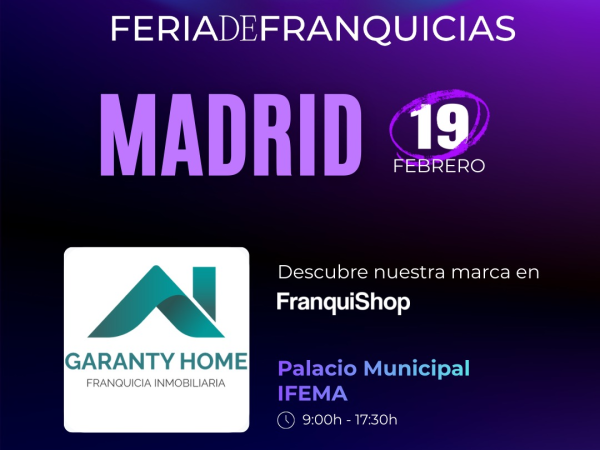 Garanty Home estará en FranquiShop Madrid