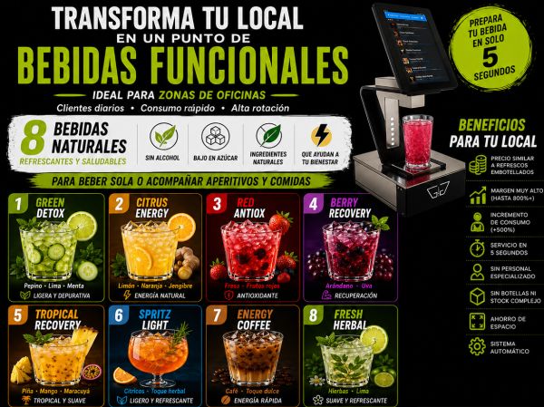L,espresso Speciality, bebidas para llevar funcionales, nueva propuesta exclusiva, en 5 segundos lista