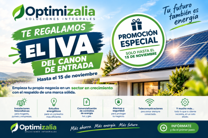 Franquicia Optimizalia regala el IVA del canon de entrada a sus nuevos franquiciados hasta el 15 de noviembre