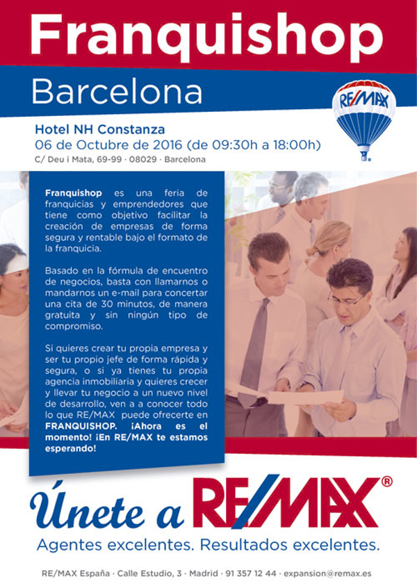 ReMax España participa en la feria de franquicias Franquishop Barcelona