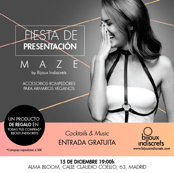 Alma Bloom te invita a la fiesta de presentación MAZE en su franquicia de calle Caludio Coello en Madrid