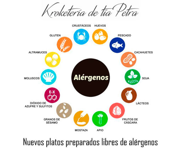 Nuevos productos que controlan los 14 alérgenos en las franquicias Kroketería de Tía Petra