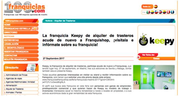 Red de franquicias Keepy, mucho más que un trastero: cada día mejora sus estratégias y herramientas de marketing