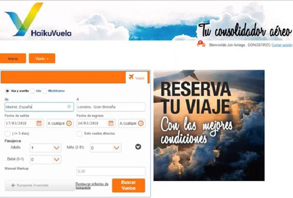 El consolidador aéreo Haiku Vuela de la franquicia Dit Gestión se refuerza con el sistema de reservas Galileo