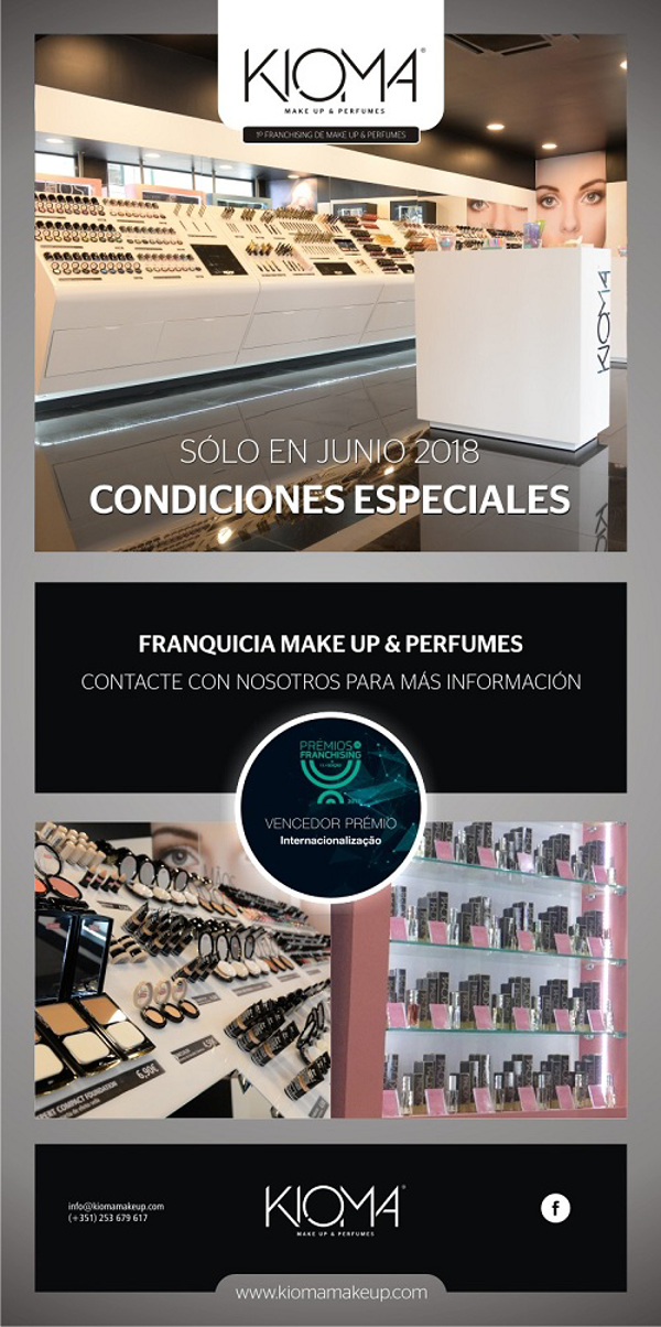 Kioma, franquicia lider en  make up y cosméticos recibe el premio Franchising
