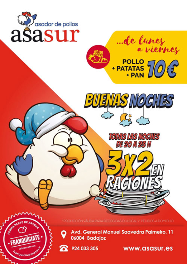 Pollo asado a domicilio con la franquicia Asasur