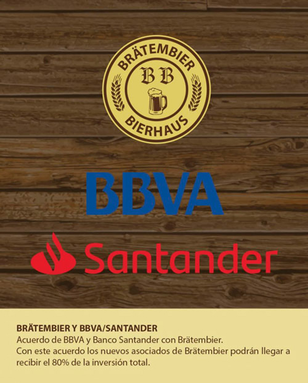 La franquicia BrätemBier firma un acuerdo BBVA y Banco Santander para financiación de franquiciados