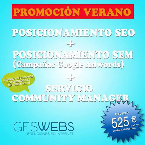 Nueva promoción de verano de las franquicias GesWebs